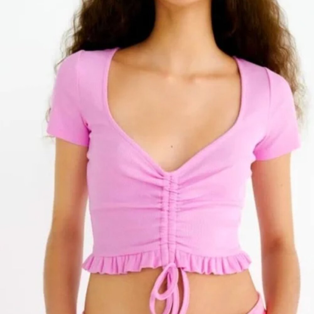 Zara Ruched Front Crop Top